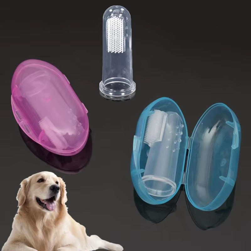 Teeth Whitening Brush - Weiche Silikon-Fingerzahnbürste für Hunde und Katzen