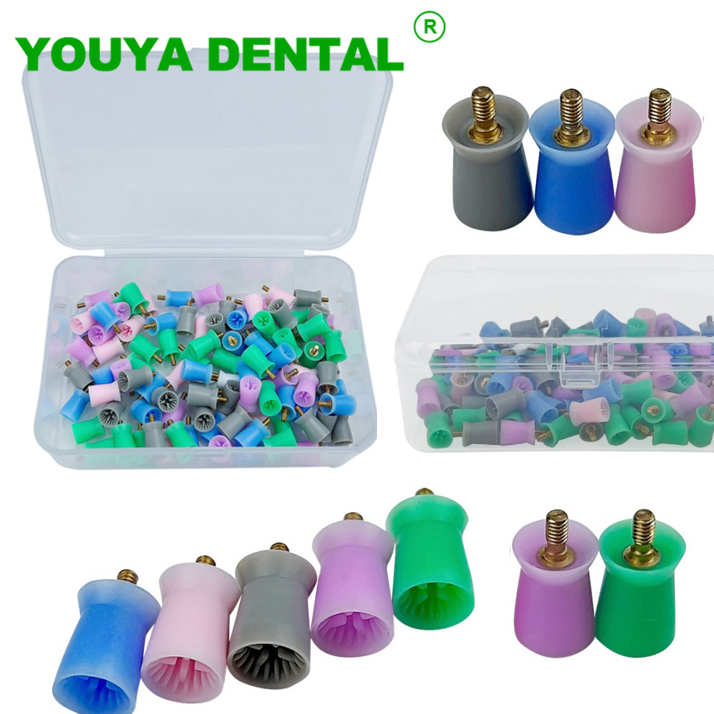 Teeth Whitening Brush - 100 Stück/Box Dental Prophylaxekelche zum Einschrauben/verschraubbar