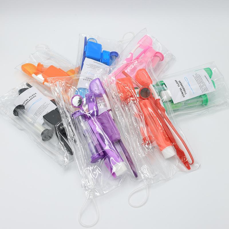 Teeth Whitening Brush - Mundpflege-Set Zahnspangen-Reinigungsset Tragbares Reise-Patienten-Ortho-Zahnbürstenset Wachs Zahnseide