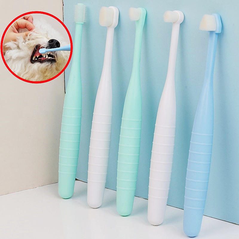 Teeth Whitening Brush - Haustier-Zahnbürste, Hundezahnbürste, Hundezähne, Reinigung, kleiner Kopf,