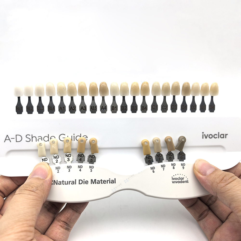 Teeth Whitening With Trays - Ivoclar Dental Farbskala Kronen-Restaurations-Bleaching-Komparator Porzellanplatte Vorbereitete