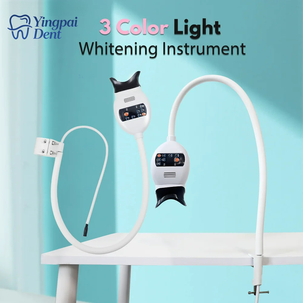 Teeth Whitening Lamp - Einstellbare 3-Farben-LED-Zahnaufhellungs-Beschleunigerlampe, professionelle Kaltlichtlampe für die