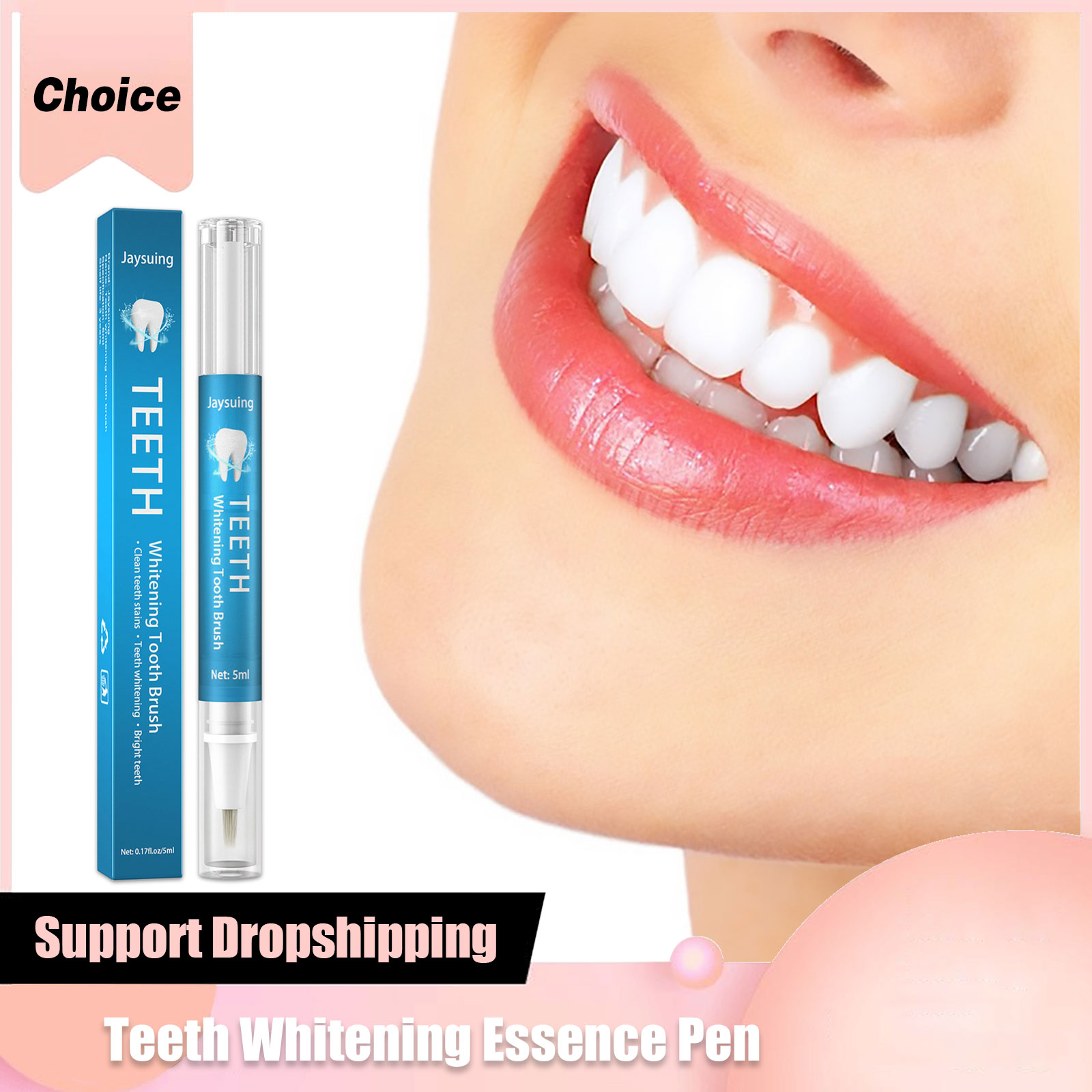 Whitening Pen Bleach - Zahnaufhellungsessenzstift, Zahnaufhellungsgel, Flecken entfernen, keine Empfindlichkeit,