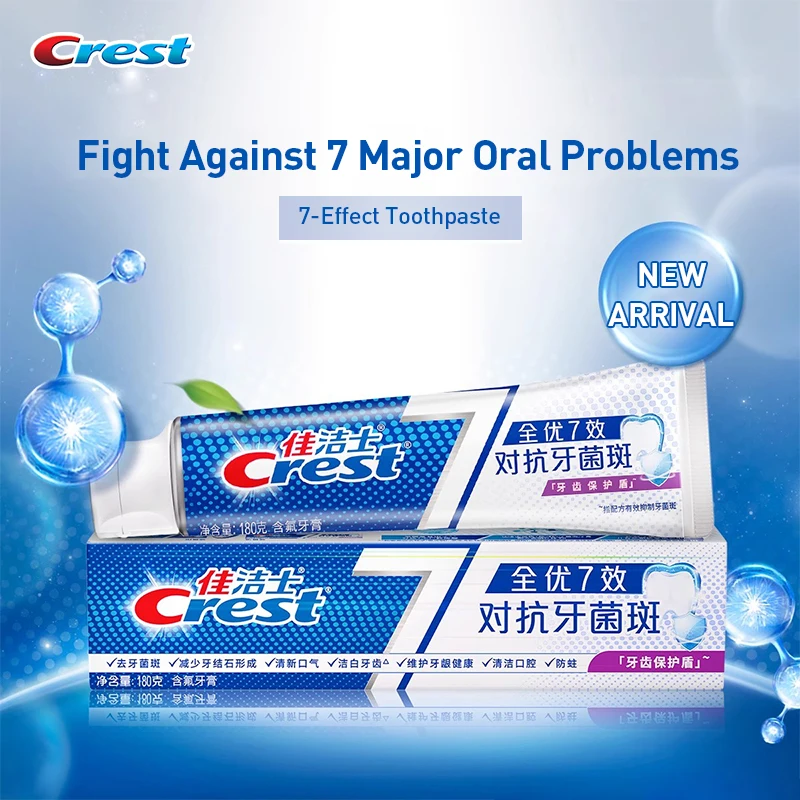 Teeth Whitening Effects - Crest 7-Effekt-Zahnpasta zum Aufhellen der Zähne,