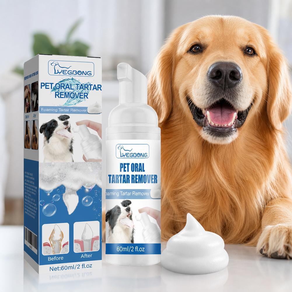 Teeth Whitening Brush - 60ml Haustier-Mundpflege Schaumreiniger für Hunde &