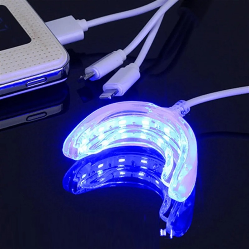 Teeth Whitening With Trays - Zähne Bleaching Beschleuniger Smart LED Blau